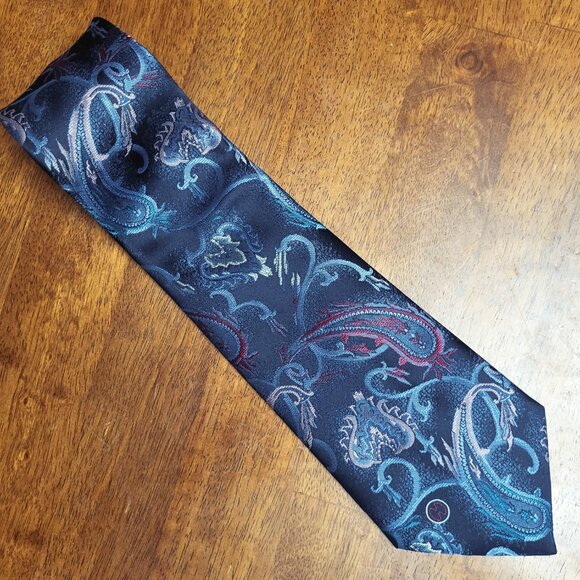 Halston III ~ Poly/Silk Blend ~ Paisley Print Necktie ~ Excellent Condition - Picture 2 of 8